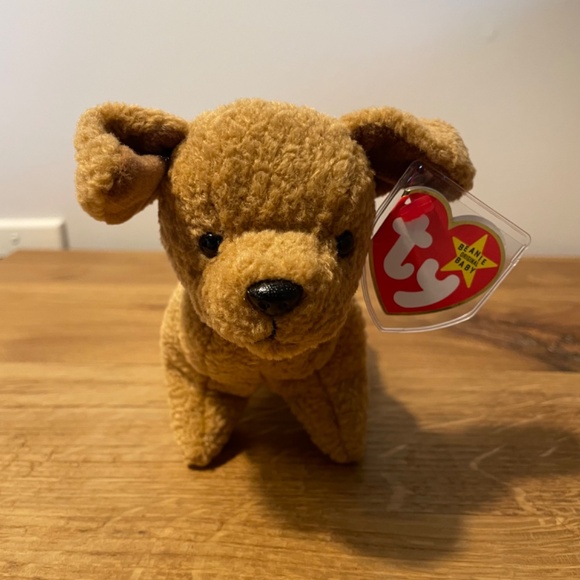 Ty Beanie Babies Tuffy Dog Brown 1996 – New Tag Protector VINTAGE - Picture 8 of 10